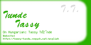 tunde tassy business card